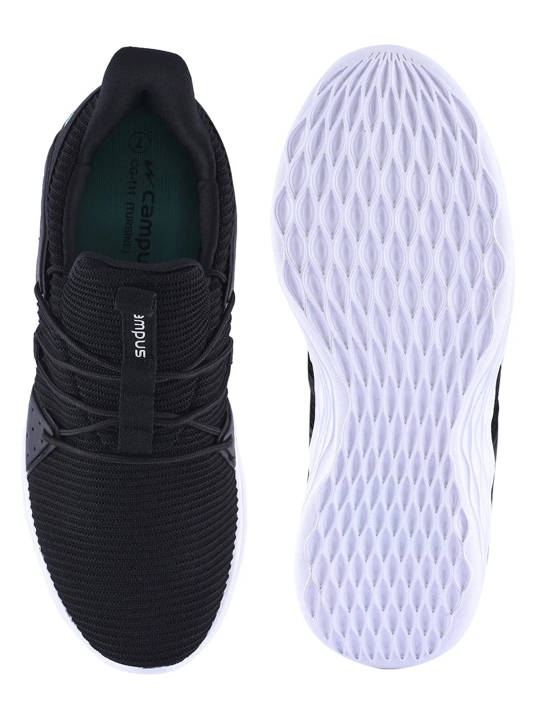 TURBINE Black Men's Running Shoes