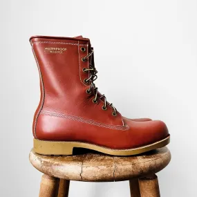 Waterproof Leather Lace-Up Work Boots - American 9