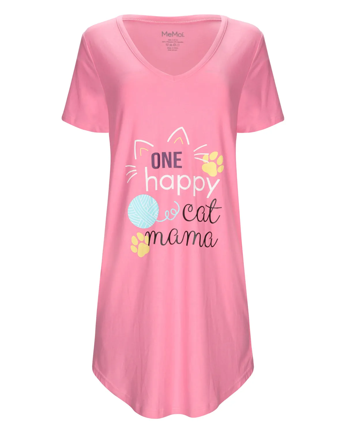 Women's One Happy Cat Mama V-Neck Sleepshirt