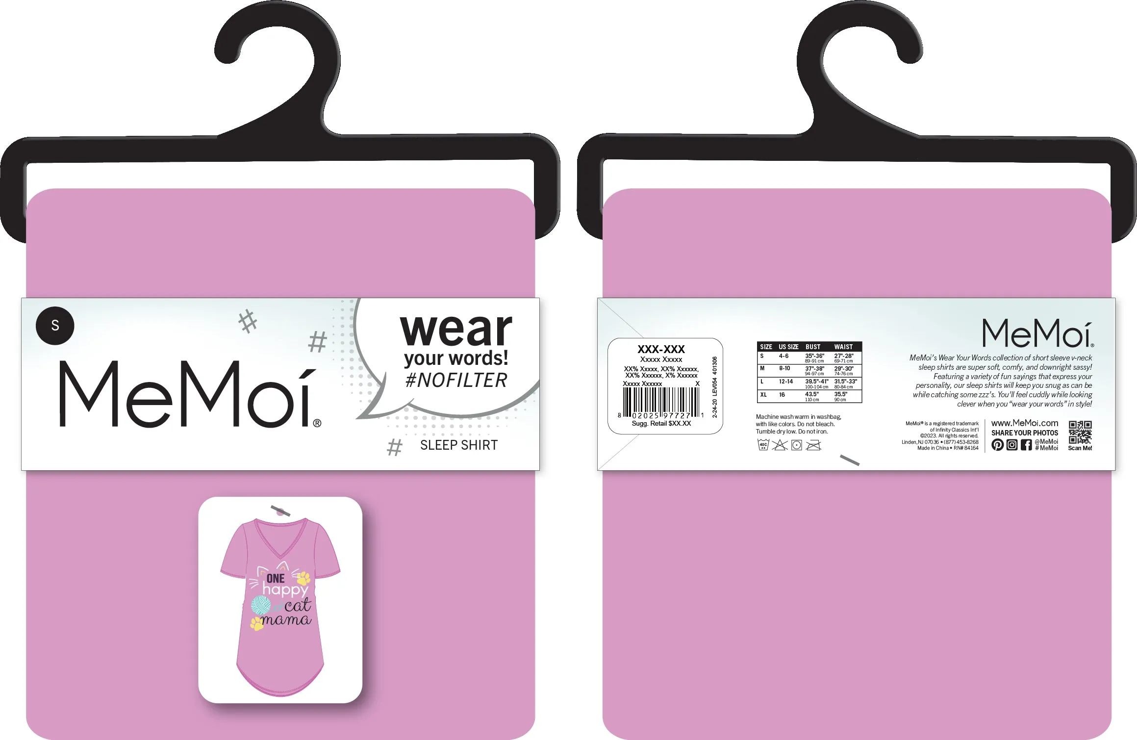 Women's One Happy Cat Mama V-Neck Sleepshirt