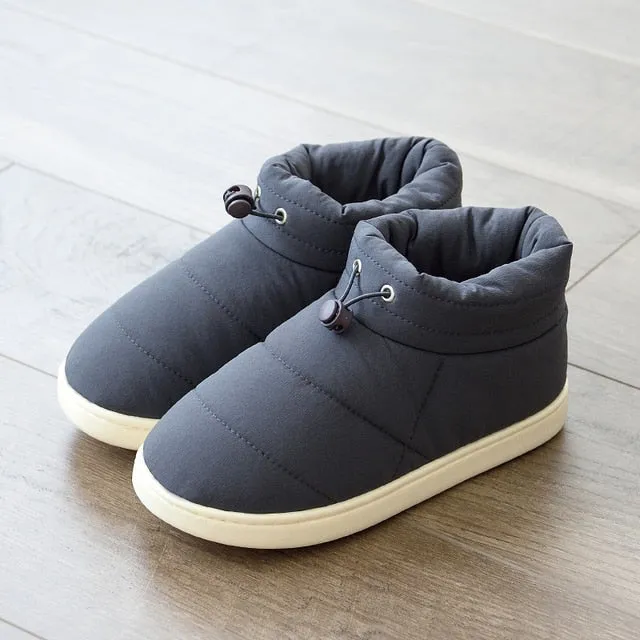 Women's Winter Cotton Snow Boots – Keep Warm Outdoor Flat Heels, Non-Slip Soft & Lightweight Down Footwear for Couples