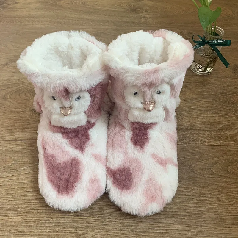 Women's Winter Warm Fuzzy Slipper Booties