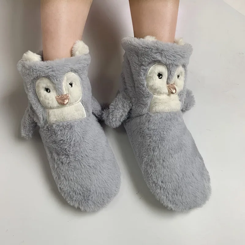 Women's Winter Warm Fuzzy Slipper Booties